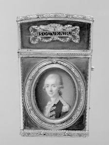Souvenir with portrait of a man, 1778-79. Creator: Pierre-Andre Barbier
