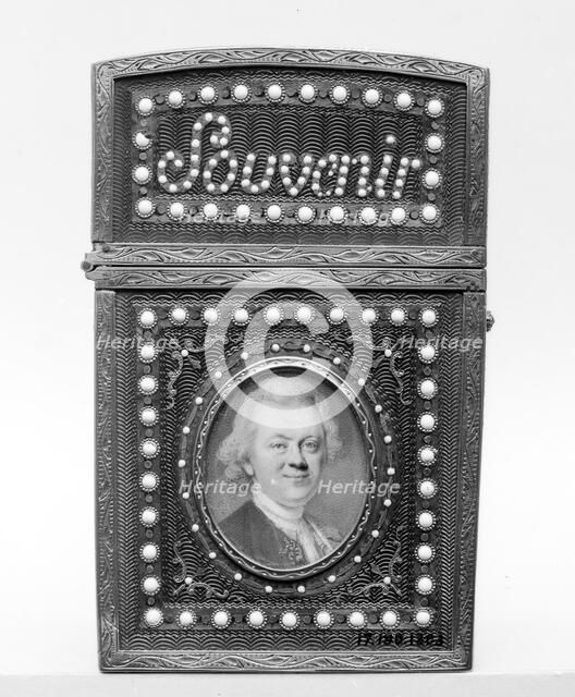 Souvenir with portrait of a man, possibly 18th century. Creator: Louis Marie Sicardi.