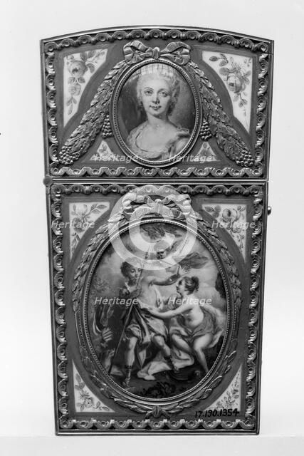 Souvenir with portrait of a woman, 1775-76. Creator: Unknown.