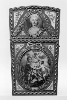 Souvenir with portrait of a woman, 1775-76. Creator: Unknown