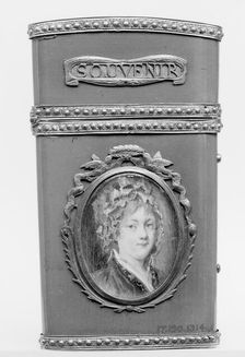 Souvenir with portrait of a woman, 1782-83. Creator: Unknown