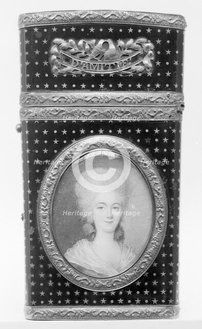 Souvenir with portrait of a woman, 1789. Creator: Unknown.
