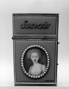 Souvenir with portraits of a man and a woman, 1780-90. Creator: Unknown