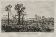 Souvenirs artistiques du Siége du Paris: Avenue de Boulogne, Vue Prise de la porte dAuteuil..., 1879 Creator: Maxime Lalanne (French, 1827-1886); Cadant and Luce