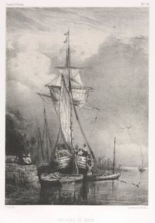 Souvenirs d Artistes (No. 78): Six Marines: Environs de Rouen, 1832. Creator: Paul Hüet (French, 1803-1869)