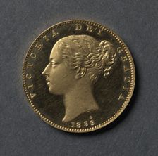 Sovereign (obverse), 1839. Creator: William Wyon (British)