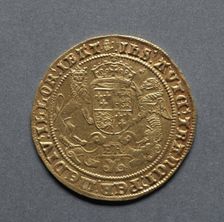 Sovereign of Twenty Shillings (reverse), 1550-1553. Creator: Unknown