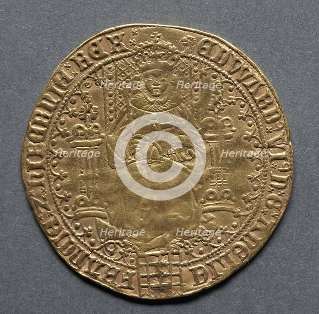 Sovereign of Thirty Shillings (obverse), 1550-1553. Creator: Unknown.