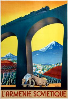 Soviet Armenia (Poster of the Intourist company), 1935. Artist: Igumnov, Sergei Dmitrievich (1900-1942)