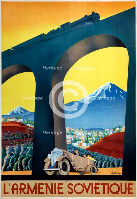Soviet Armenia (Poster of the Intourist company), 1935. Artist: Igumnov, Sergei Dmitrievich (1900-1942)