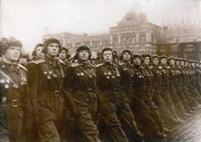 Soviet parachute troops, Moscow, c1939-c1945