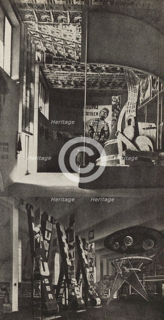 Soviet pavilion at the International Press Exhibition, Cologne, 1933. Creator: Lissitzky, El (1890-1941).