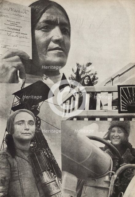 Soviet woman. Illustration from USSR Builds Socialism, 1933. Creator: Lissitzky, El (1890-1941).