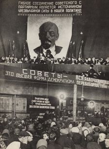 Soviets - the highest form of democracy. Illustration from USSR Builds Socialism, 1933. Creator: Lissitzky, El (1890-1941)