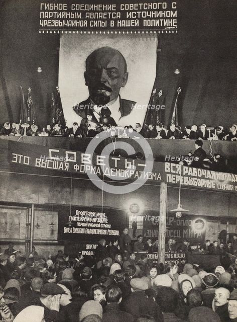 Soviets - the highest form of democracy. Illustration from USSR Builds Socialism, 1933. Creator: Lissitzky, El (1890-1941).