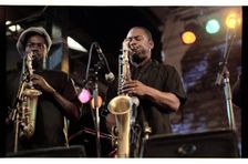 Soweto Kinch, Denys Baptiste, Brecon, 2005. Artist: Brian O'Connor