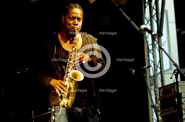 Soweto Kinch, Imperial Wharf Jazz Festival, London, 2011. Artist: Brian O'Connor