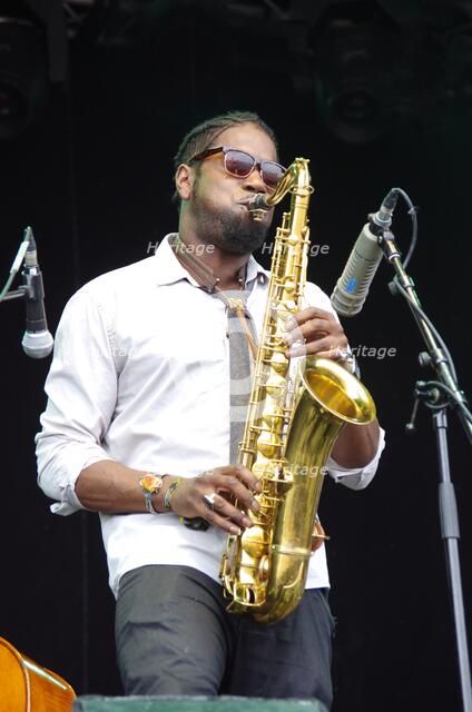 Soweto Kinch, Love Supreme Jazz Festival, Glynde, East Sussex, 2013. Artist: Brian O'Connor