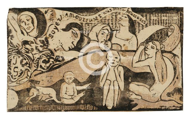 Soyez amoureuses, vous serez heureuses (Love, and You Will Be Happy), from the Suite of La..., 1899. Creator: Paul Gauguin.