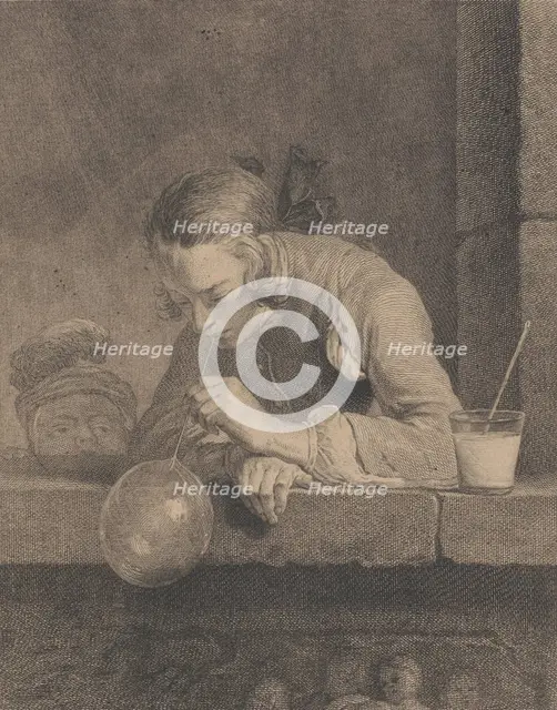 Soap Bubbles, 1739. Creator: Pierre Filloeul.