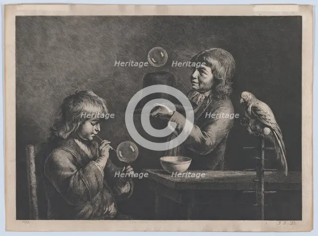 Soap Bubbles, 1799.   Creator: Jean-Jacques de Boissieu.