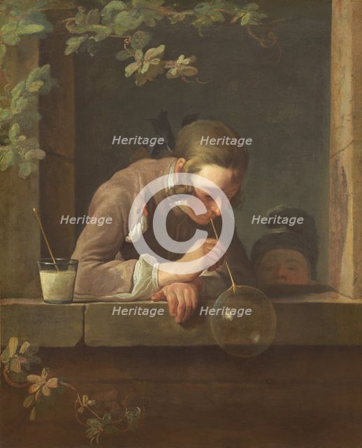 Soap Bubbles, probably 1733/1734. Creator: Jean-Simeon Chardin.
