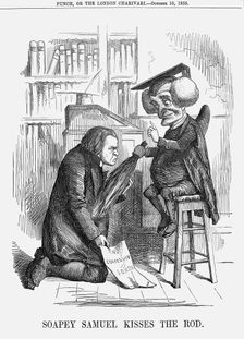 Soapey Samuel Kisses the Rod 1858. Creator: Unknown