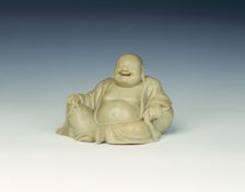 Soapstone laughing Buddha, Qing dynasty, China, late 17th-18th century. Creator: Unknown