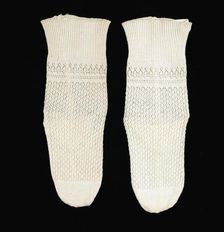 Socks, American, 1840-60. Creator: Unknown