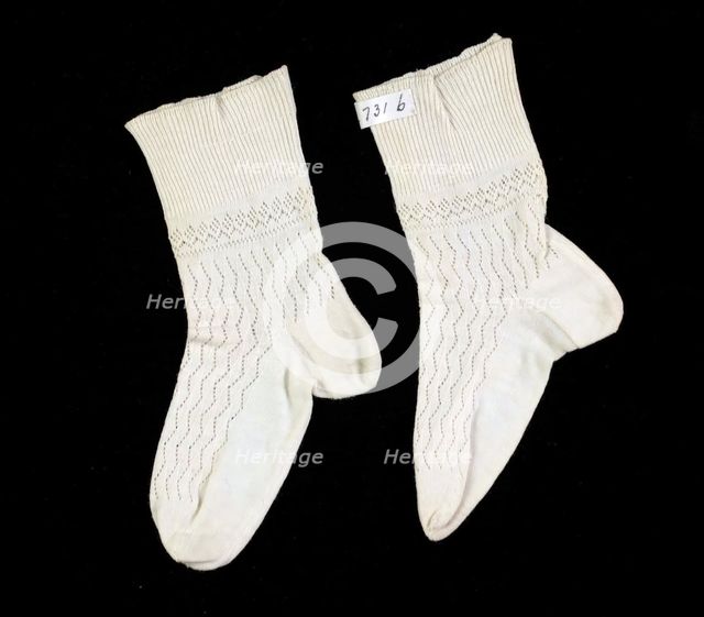 Socks, American, 1840-60. Creator: Unknown.