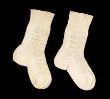 Socks, American, 1840-60. Creator: Unknown