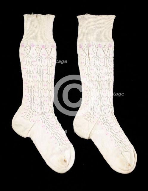 Socks, American, ca. 1885. Creator: Unknown.