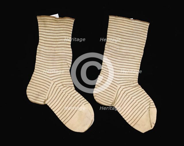 Socks, American, ca. 1885. Creator: Unknown.
