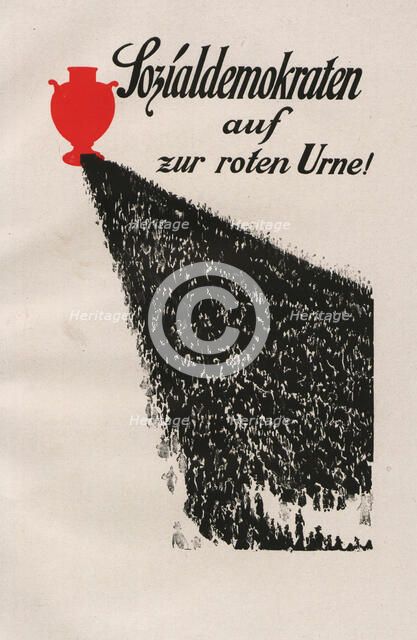 Social Democrats go to the red ballot box!, 1919. Creator: Scheurich, Paul (1883-1945).
