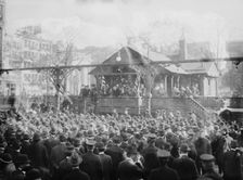Socialist and labor union demonstration, Union Square, New York City, 1914. Creator: Bain News Service