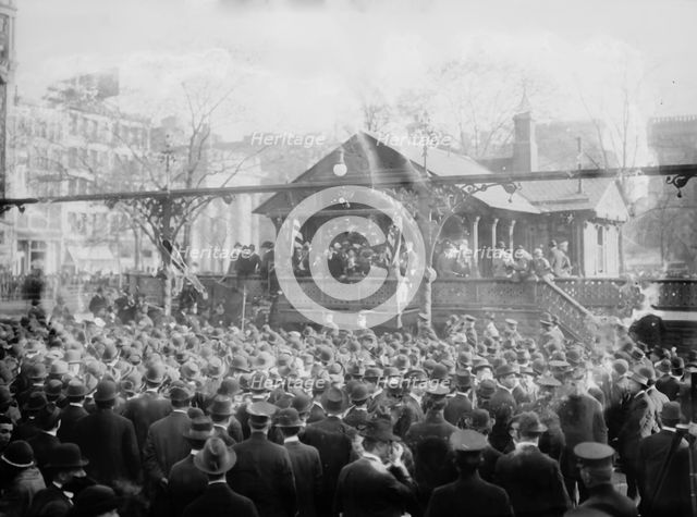 Socialist and labor union demonstration, Union Square, New York City, 1914. Creator: Bain News Service.