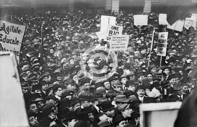 Socialists in Union Square, N.Y.C. [large crowd] Photo, 1 May 1912 - Bain Coll., 1912. Creator: Bain News Service.