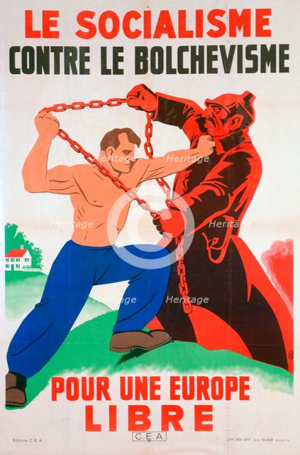 'Socialism Against Bolshevism, for a Free Europe', 20th century. Artist: Unknown
