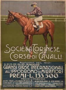 Società Torinese Corse di Cavalli, 1910. Creator: Bernard, R. (active ca 1900-1910)