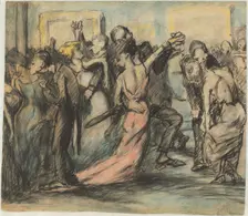 Society Ball [verso], c. 1907. Creator: George Wesley Bellows