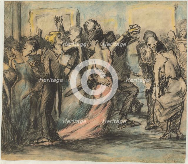 Society Ball [verso], c. 1907. Creator: George Wesley Bellows.