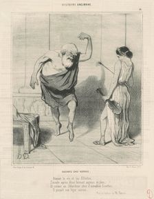 Socrate chez aspasie, 19th century. Creator: Honore Daumier
