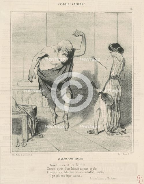 Socrate chez aspasie, 19th century. Creator: Honore Daumier.