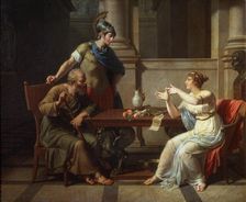 Socrates and Alcibiades at Aspasia 1801. Artist: Nicolas Andre Monsiau