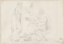 Socrates and Diotima, 1775/80. Creator: Jacques-Louis David