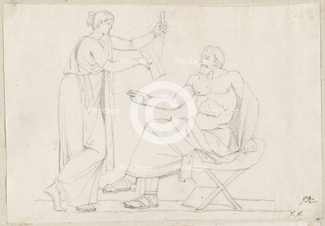 Socrates and Diotima, 1775/80. Creator: Jacques-Louis David.