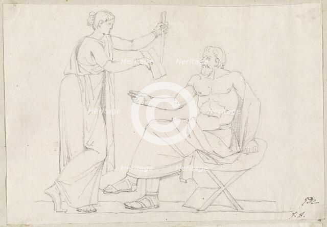 Socrates and Diotima, 1775/80. Creator: Jacques-Louis David.