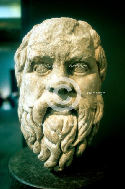 Socrates, Greek philosopher. Roman copy of a lost Greek original of c370 BC. Artist: Unknown