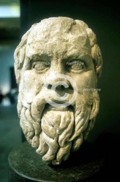 Socrates, Greek philosopher. Roman copy of a lost Greek original of c370 BC. Artist: Unknown