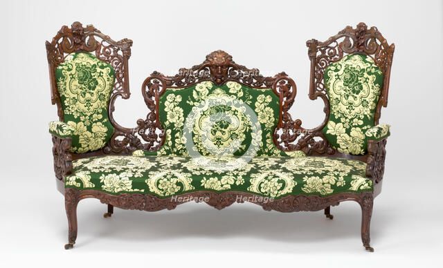 Sofa, 1849/54. Creator: Charles A. Baudouine.